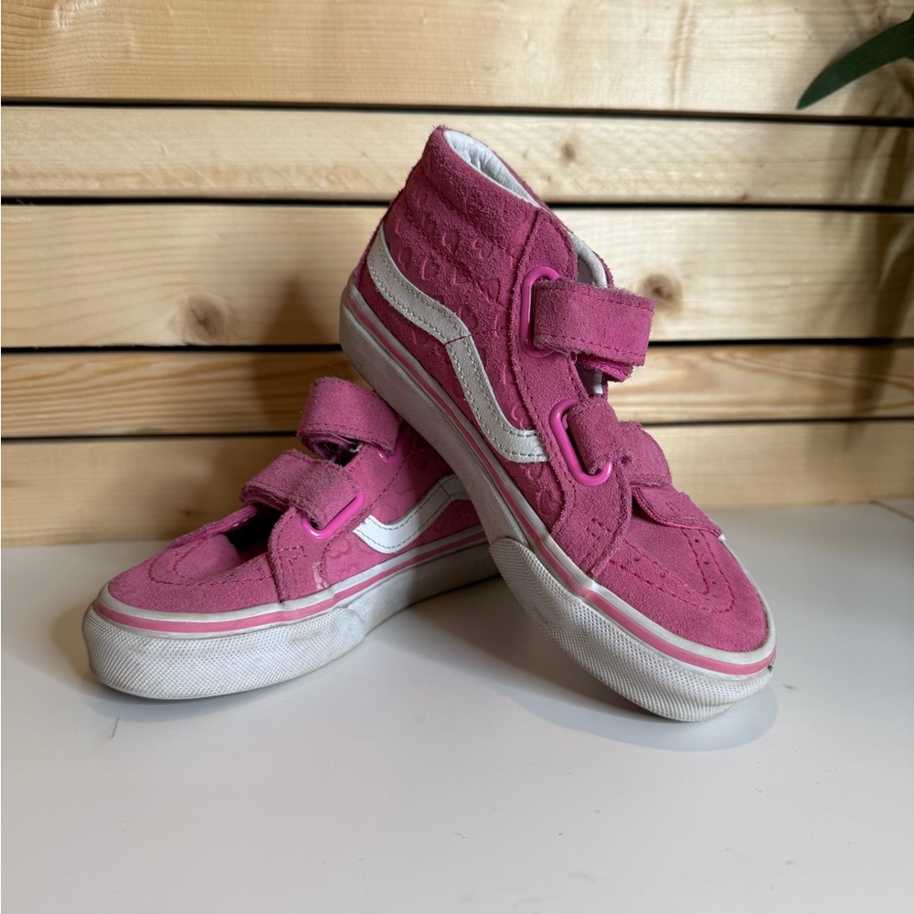 Kids Pink Velcro Sneakers